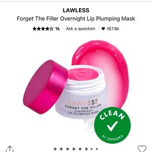 Lawless Forget the Filler Overnight Lip Plumping Mask in color Juicy Watermelon
